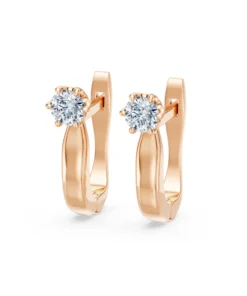Solitaire English Lock Earring, 0.5 ct — 102-10040(4.0) - Image 8