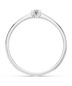 Alternative view of Solitaire Ring (Round), 0.1 ct — 101-10117(3.0)
