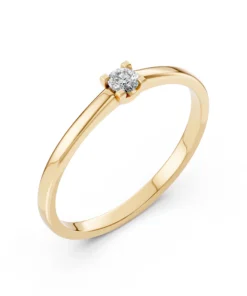 Solitaire Ring (Round), 0.1 ct — 101-10117(3.0) - Image 4