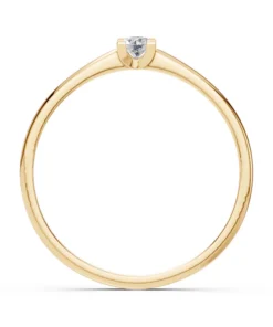 Solitaire Ring (Round), 0.1 ct — 101-10117(3.0) - Image 5