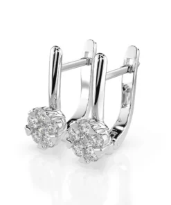 Alternative view of Illusion Earring (Round), 0.12 ct — 102-10015/1(2.5)