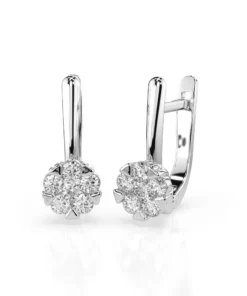 Illusion Earring (Round), 0.12 ct — 102-10015/1(2.5) - Image 3
