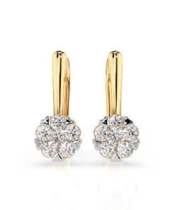 Illusion Earring (Round), 0.12 ct — 102-10015/1(2.5) - Image 4