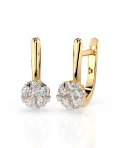 Illusion Earring (Round), 0.12 ct — 102-10015/1(2.5) - Image 6