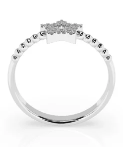 Alternative view of Minimalism Ring (Round), 0.09 ct — 101-10054