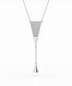 Alternative view of Minimalism Necklace (Round), 0.22 ct — 104-10018