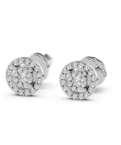 Alternative view of Illusion Earring (Round), 0.06 ct — 102-10018(2.0)