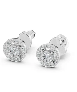 Illusion Earring (Round), 0.06 ct — 102-10018(2.0) - Image 3