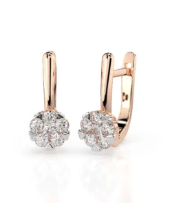 Illusion Earring (Round), 0.12 ct — 102-10015/1(2.5) - Image 9