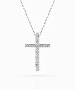 Alternative view of Minimalism Necklace (Round), 0.14 ct — 104-10026