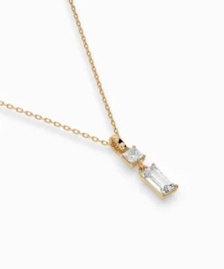 Solitaire Necklace (Baguette), 0.1 ct — 104-10071/1(0.30)BAQ - Image 6