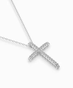 Minimalism Necklace (Round), 0.14 ct — 104-10026 - Image 3