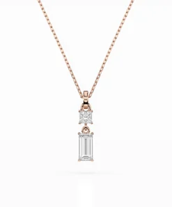 Solitaire Necklace (Baguette), 0.1 ct — 104-10071/1(0.30)BAQ - Image 7