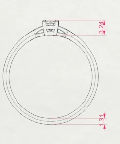 Solitaire Ring (Round), 0.15 ct — 101-10012/1(3.4) - Image 11