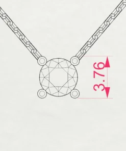 Solitaire Necklace (Round), 0.1 ct — 104-10040(3.0) - Image 10