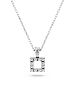 Minimalism Necklace (Round), 0.06 ct — 104-10079