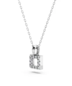 Alternative view of Minimalism Necklace (Round), 0.06 ct — 104-10079