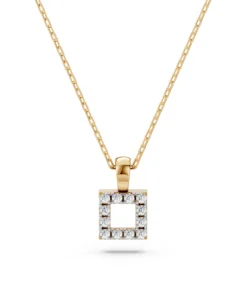 Minimalism Necklace (Round), 0.06 ct — 104-10079 - Image 4
