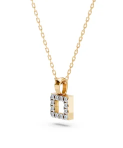 Minimalism Necklace (Round), 0.06 ct — 104-10079 - Image 5