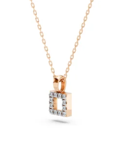 Minimalism Necklace (Round), 0.06 ct — 104-10079 - Image 8