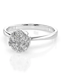 Illusion Ring (Round), 0.1 ct — 101-10015/1(3.0) - Image 3