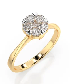 Illusion Ring (Round), 0.1 ct — 101-10015/1(3.0) - Image 4