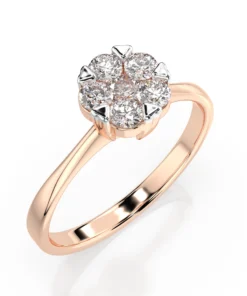 Illusion Ring (Round), 0.1 ct — 101-10015/1(3.0) - Image 7