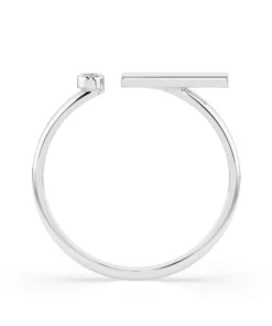 Alternative view of Minimalism Ring (Round), 0.02 ct — 101-10066