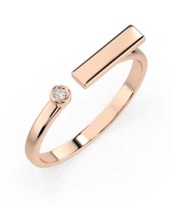 Minimalism Ring (Round), 0.02 ct — 101-10066 - Image 7