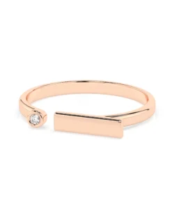 Minimalism Ring (Round), 0.02 ct — 101-10066 - Image 9