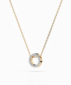 Minimalism Necklace (Round), 0.09 ct — 104-10028 - Image 5