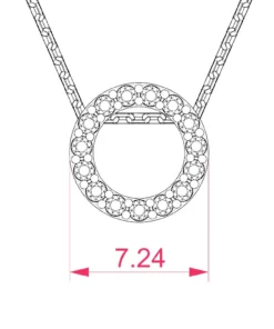 Minimalism Necklace (Round), 0.09 ct — 104-10028 - Image 10
