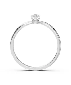 Alternative view of Solitaire Ring (Round), 0.1 ct — 101-10041(3.0)