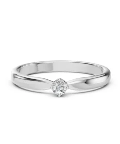 Solitaire Ring (Round), 0.1 ct — 101-10041(3.0) - Image 3