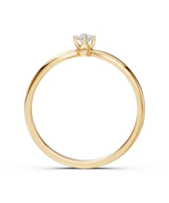 Solitaire Ring (Round), 0.1 ct — 101-10041(3.0) - Image 5