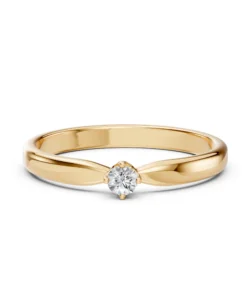 Solitaire Ring (Round), 0.1 ct — 101-10041(3.0) - Image 6