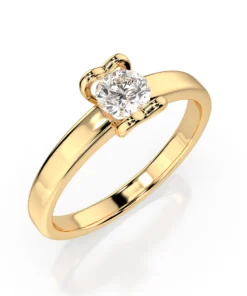 Solitaire Ring (Round), 0.3 ct — 101-10013(4.2) - Image 4