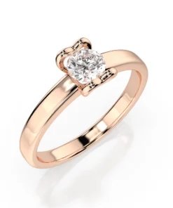 Solitaire Ring (Round), 0.3 ct — 101-10013(4.2) - Image 7