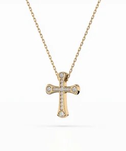 Minimalism Necklace (Round), 0.06 ct — 104-10009 - Image 5