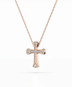 Minimalism Necklace (Round), 0.06 ct — 104-10009 - Image 8