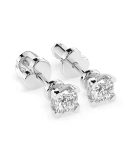 Alternative view of Solitaire Butterfly Earring (Round), 0.6 ct — 102-10089/2(4.2)