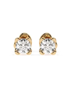 Solitaire Butterfly Earring (Round), 0.6 ct — 102-10089/2(4.2) - Image 4