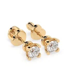Solitaire Butterfly Earring (Round), 0.6 ct — 102-10089/2(4.2) - Image 5