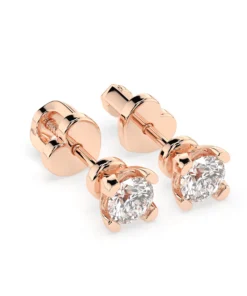 Solitaire Butterfly Earring (Round), 0.6 ct — 102-10089/2(4.2) - Image 8