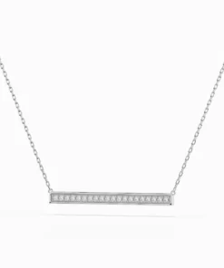 Alternative view of Minimalism Necklace (Round), 0.12 ct — 104-10024