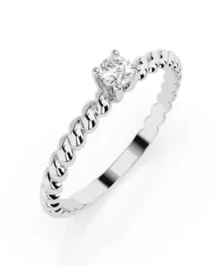 Solitaire Ring (Round), 0.08 ct — 101-10038(2.7)