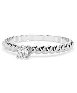 Solitaire Ring (Round), 0.08 ct — 101-10038(2.7) - Image 3
