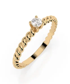Solitaire Ring (Round), 0.08 ct — 101-10038(2.7) - Image 4