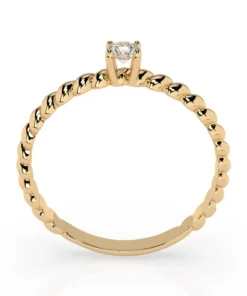 Solitaire Ring (Round), 0.08 ct — 101-10038(2.7) - Image 5