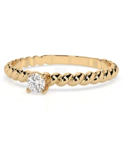 Solitaire Ring (Round), 0.08 ct — 101-10038(2.7) - Image 6
